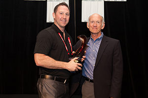 L: Dan Hughes, National Sales Manager, Windy City Wire; R: Bill Bozeman, President & CEO, PSA Security Network)